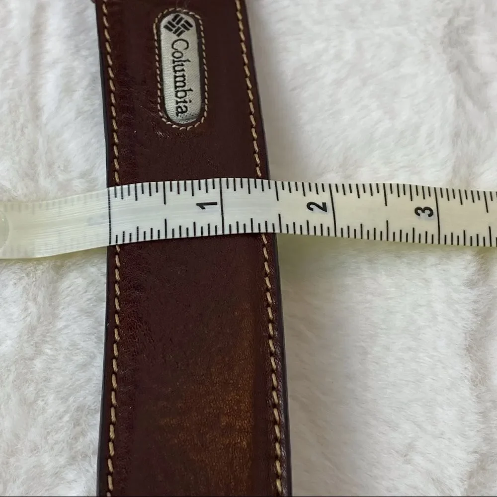 Columbia Sportswear Brown Leather Belt Size 44